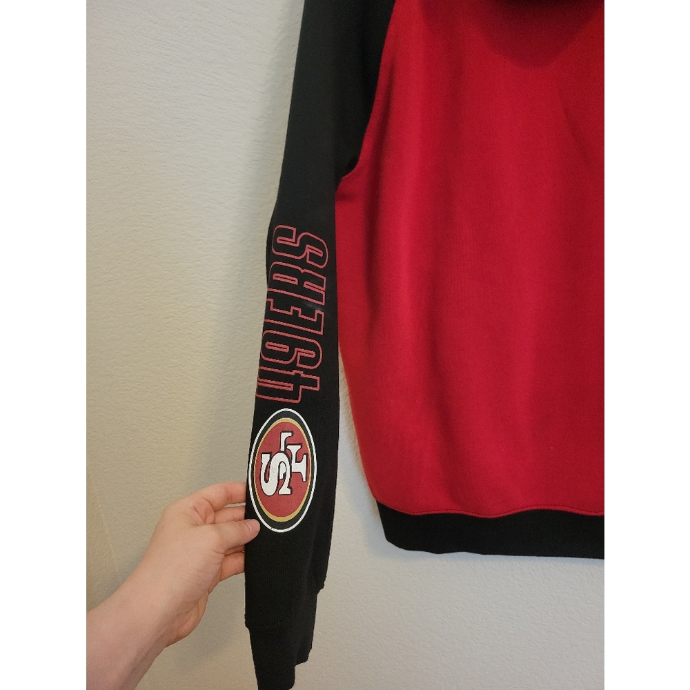 Mens San Francisco 49ers Red and Black Hoodie Size Xl - Picture 2 of 7